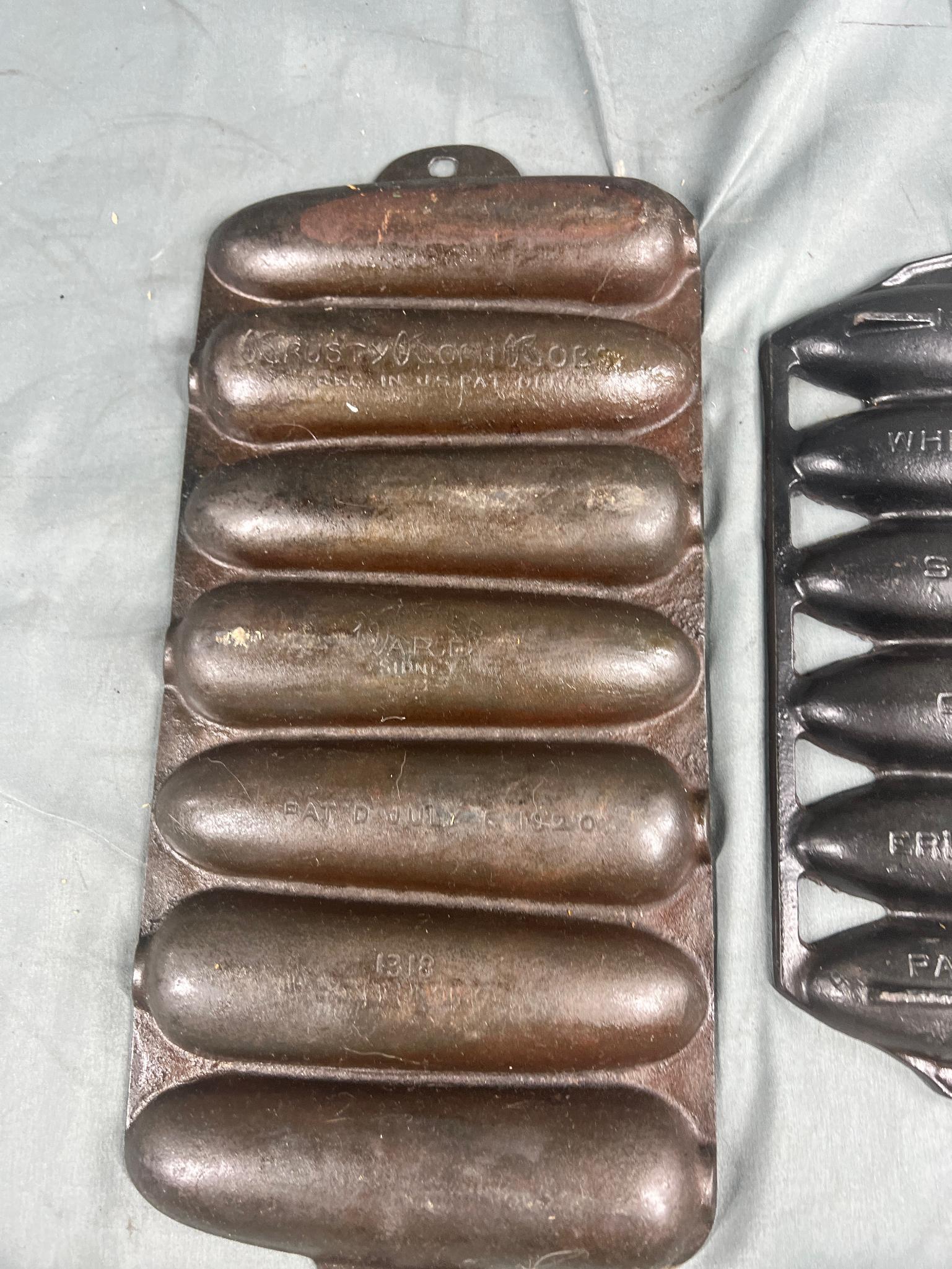 Griswold no. 27 Wheat/ Corn Stick pan and Krispy Korn Cornbread pan