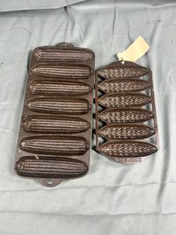 Griswold no. 27 Wheat/ Corn Stick pan and Krispy Korn Cornbread pan