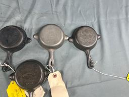 4- Cast Iron Ashtrays, Lodge and Wagner