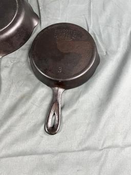 Favorite Piquware no. 3 Cast Iron Skillet, and No. 5 Iron Mountain skillet