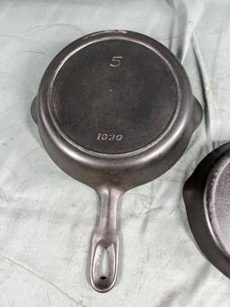 Favorite Piquware no. 3 Cast Iron Skillet, and No. 5 Iron Mountain skillet
