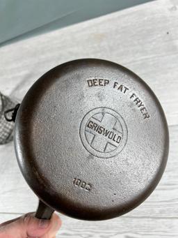 Griswold no. 1003 Deep Fat Fryer w/ basket