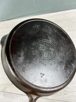 Griswold No. 14 Large Block Logo Cast Iron Skillet w/ heat ring