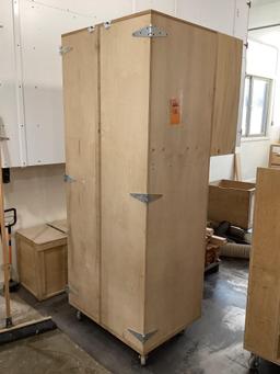 Tall 2 Door Storage Cabinet On Casters