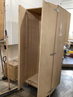 Tall 2 Door Storage Cabinet On Casters
