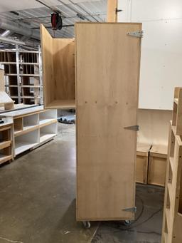 Tall 2 Door Storage Cabinet On Casters
