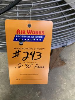 2 - 30" Fans, 1 TPI Corporation, 1 Strongway, 120 Volt