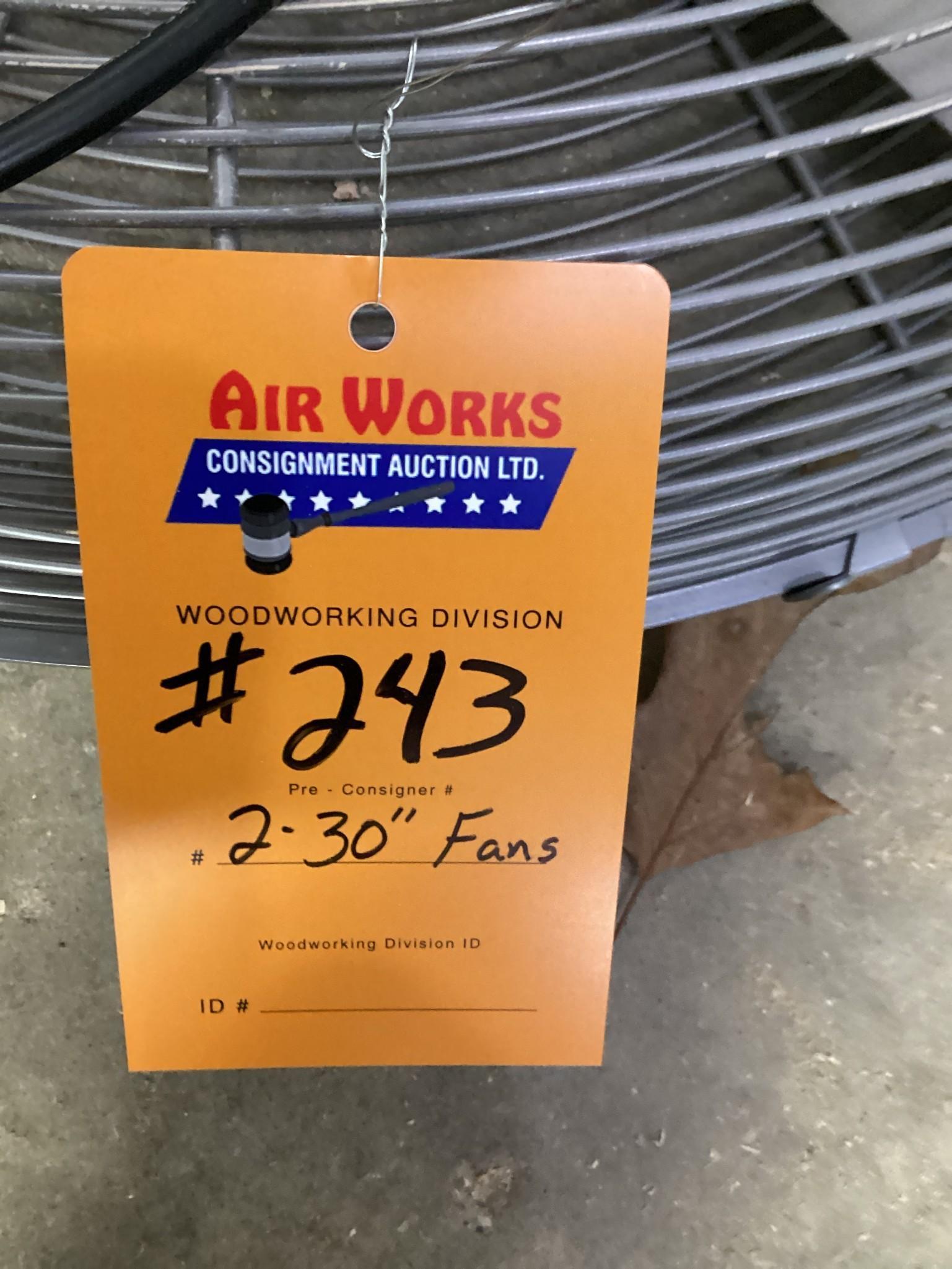 2 - 30" Fans, 1 TPI Corporation, 1 Strongway, 120 Volt