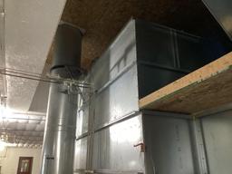 R and S Sheet Metal Pass Through Spray Booth. Inside Dimensions Are 170" Long x 144" Wide. Like New.