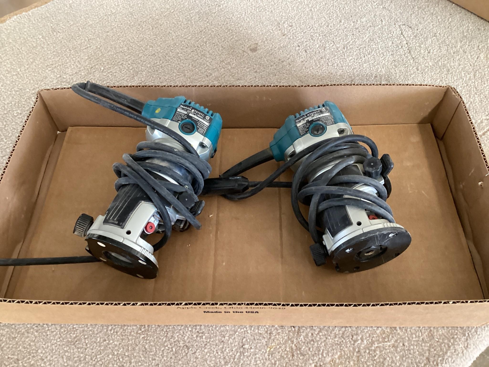 2 Makita RT0701C 120 Volt Routers