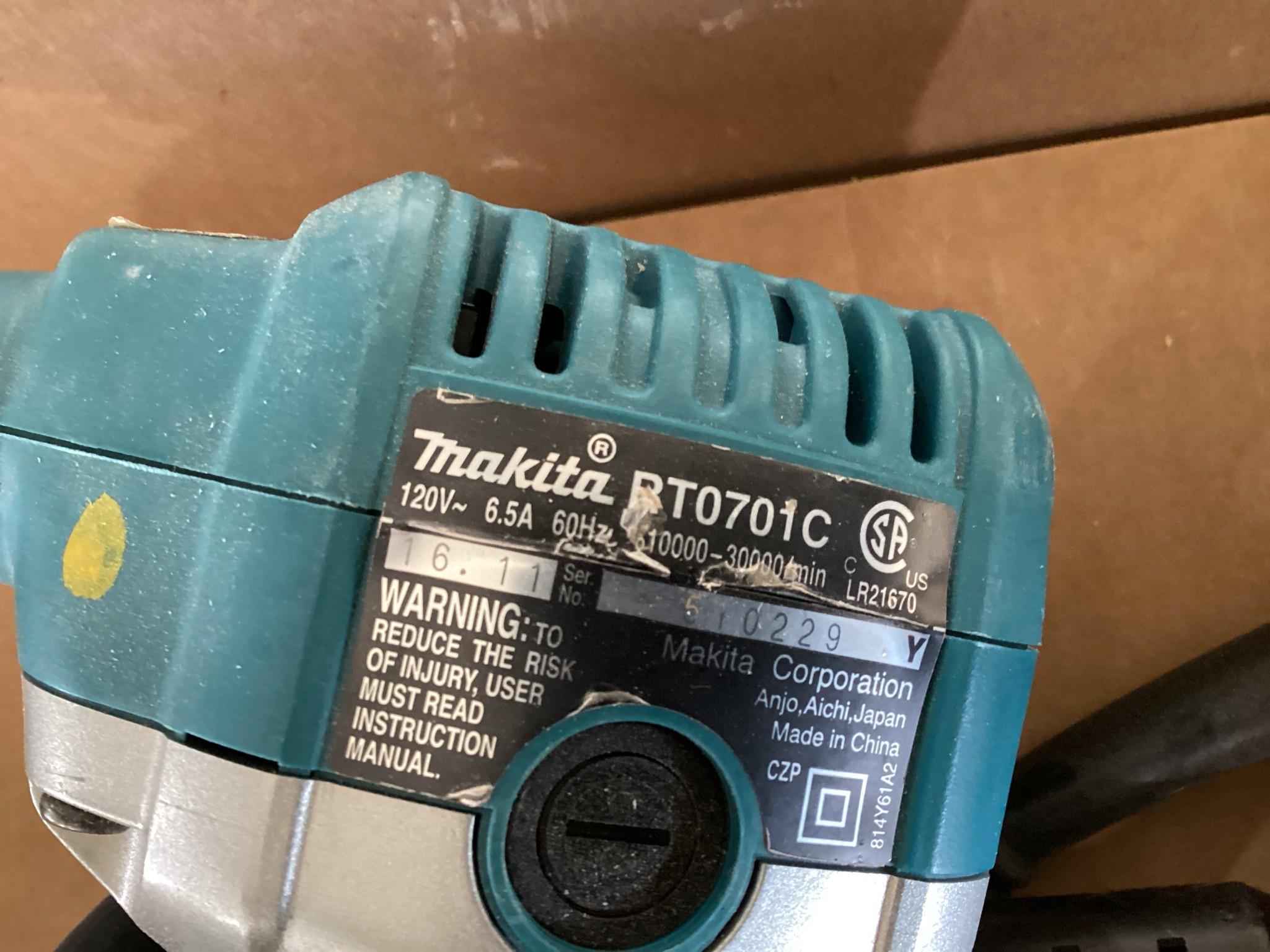 2 Makita RT0701C 120 Volt Routers