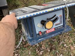 Craftsman 10" Benchtop Bandsaw, Ryobi 10" Table Saw
