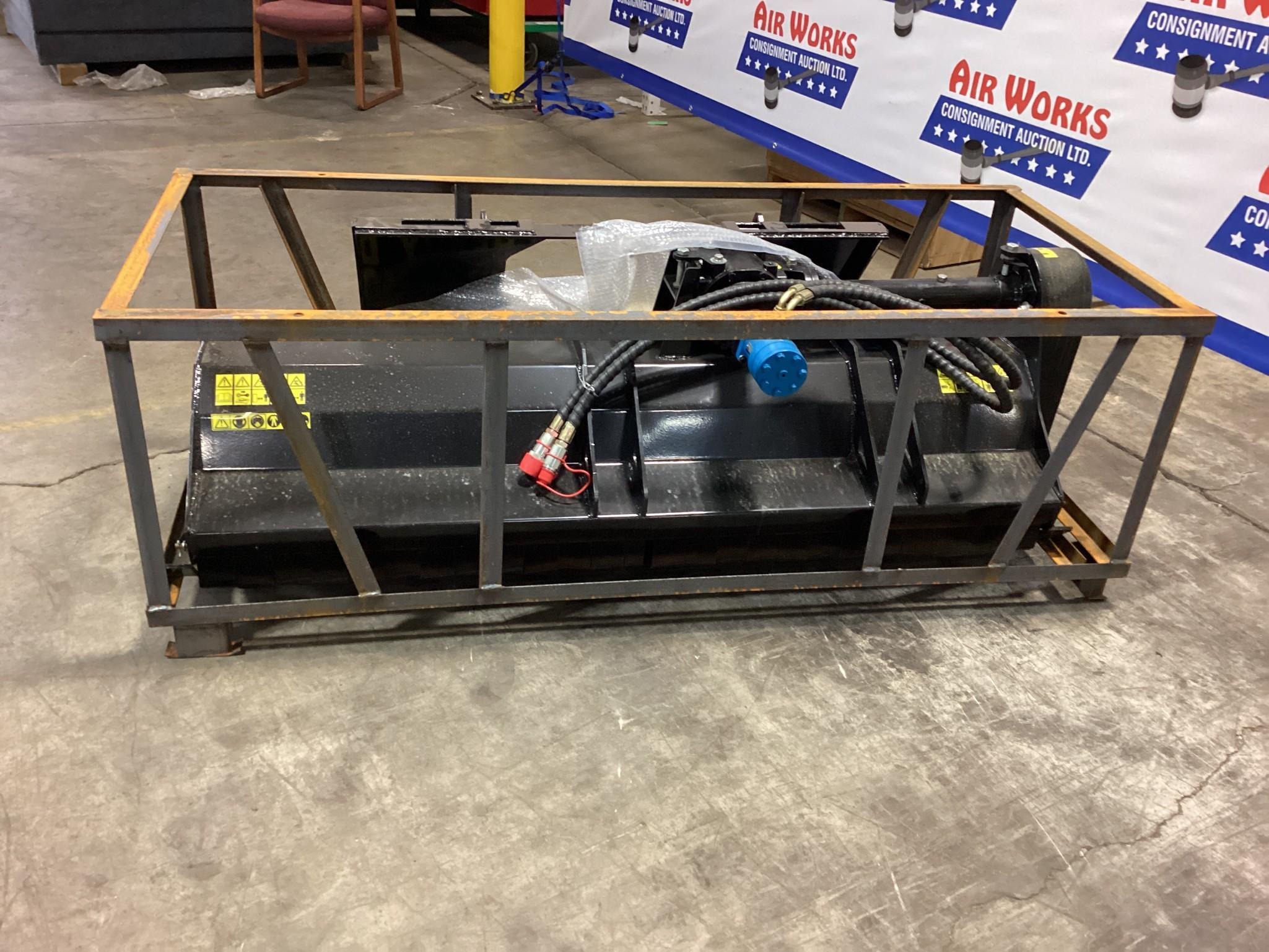 New Unused Mower King Model SSEFGC175 Hydraulic Flail Mower Skid Loader Attachment