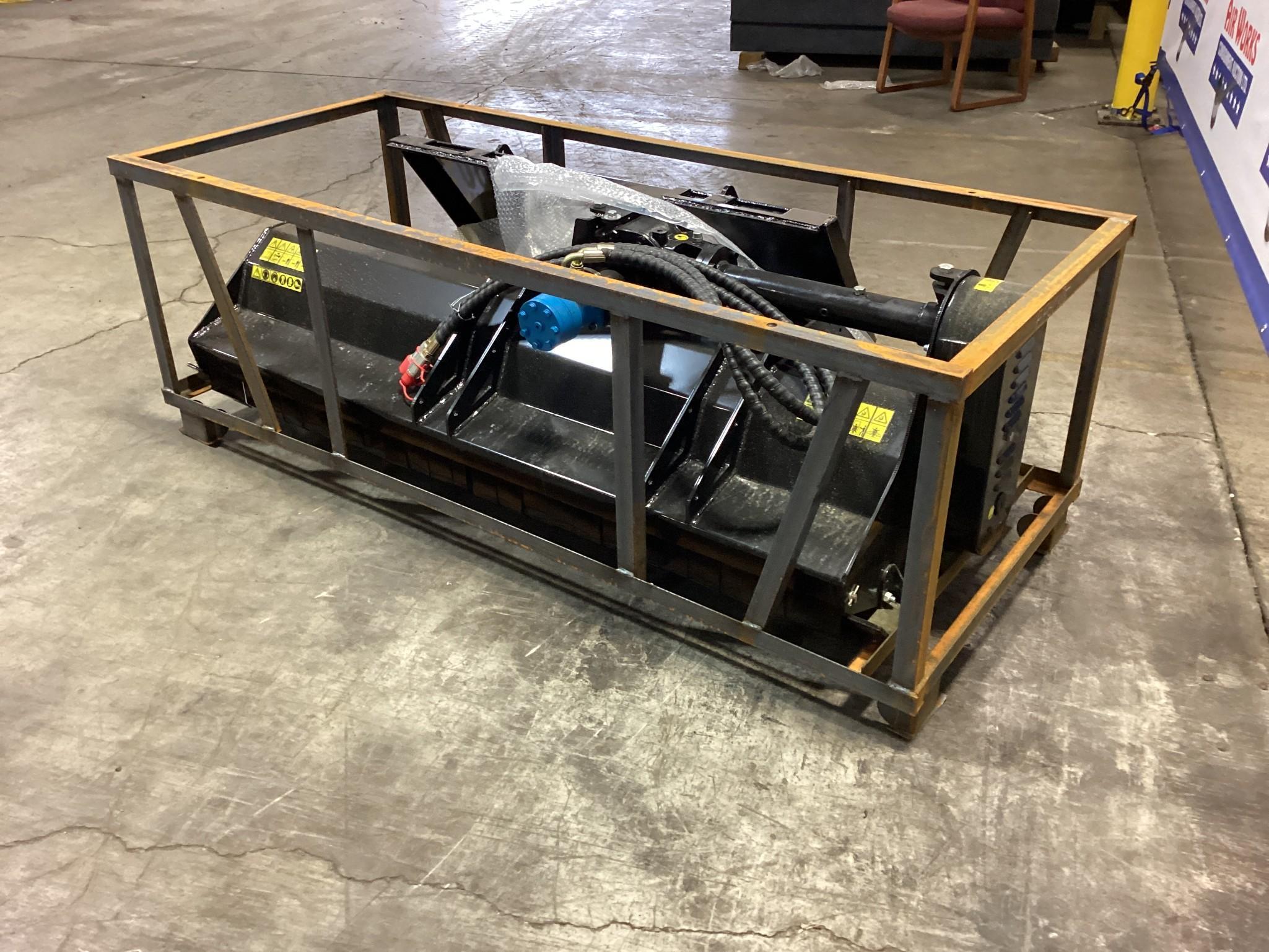 New Unused Mower King Model SSEFGC175 Hydraulic Flail Mower Skid Loader Attachment