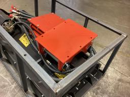 New Unused AGT Model EXFLM115 Hydraulic Flail Mower Excavator Attachment, Fits Cat 308