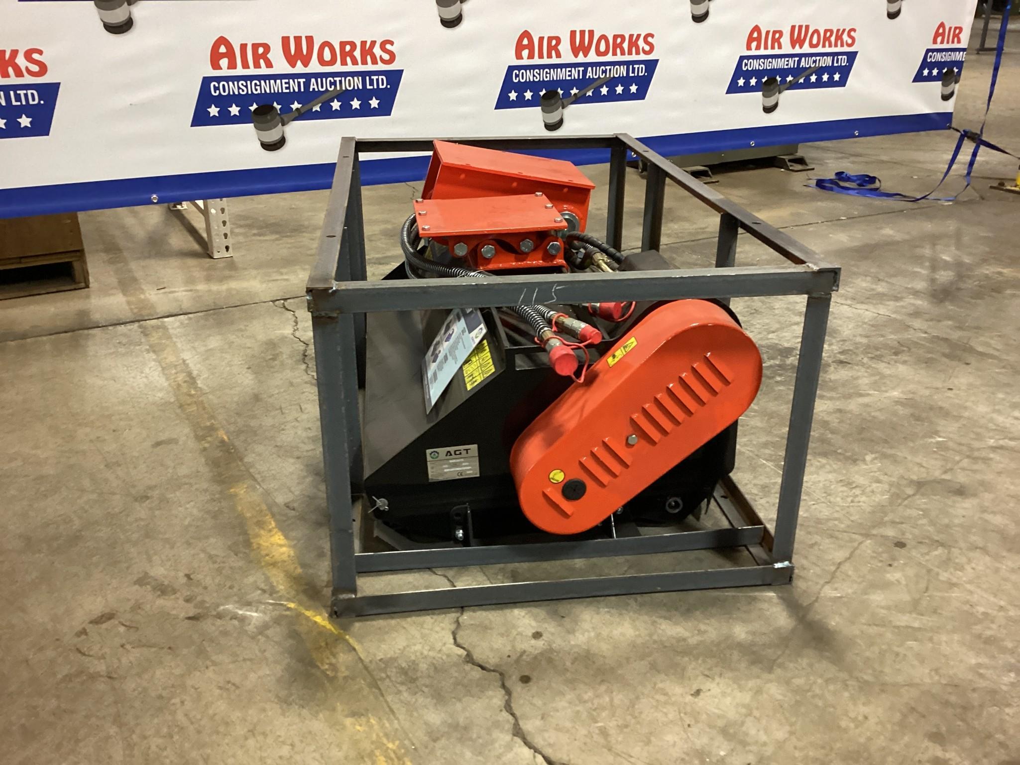 New Unused AGT Model EXFLM115 Hydraulic Flail Mower Excavator Attachment, Fits Cat 308
