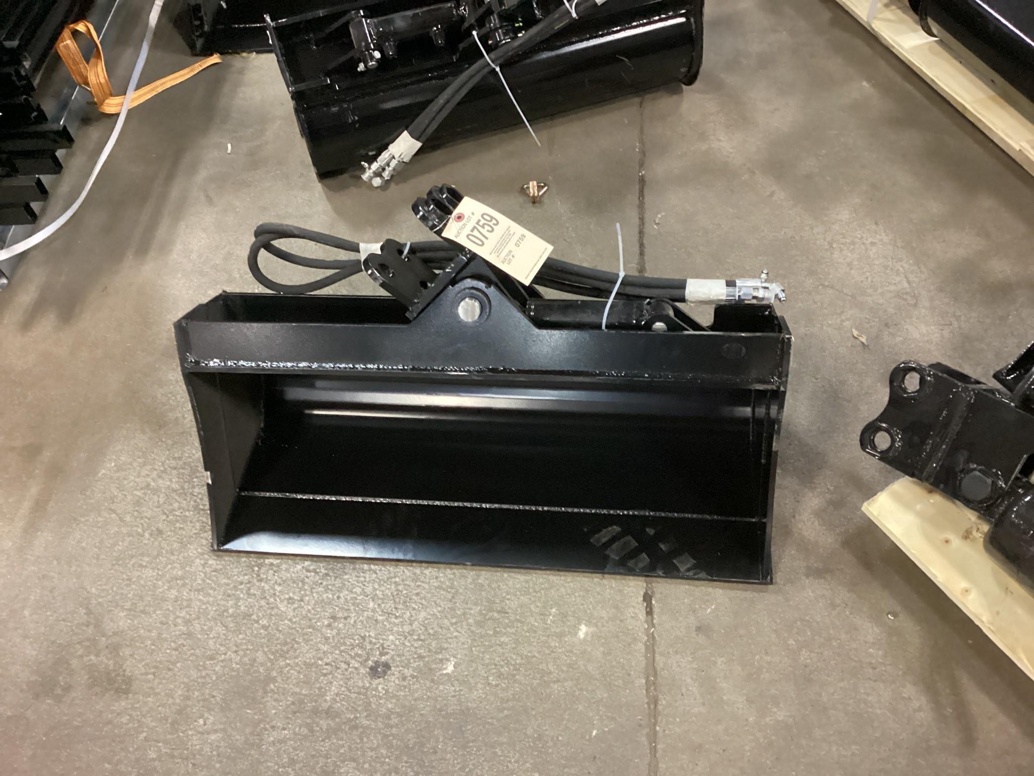 New Unused Miva 32 Inch Tilting Bucket Mini Excavator Attachment