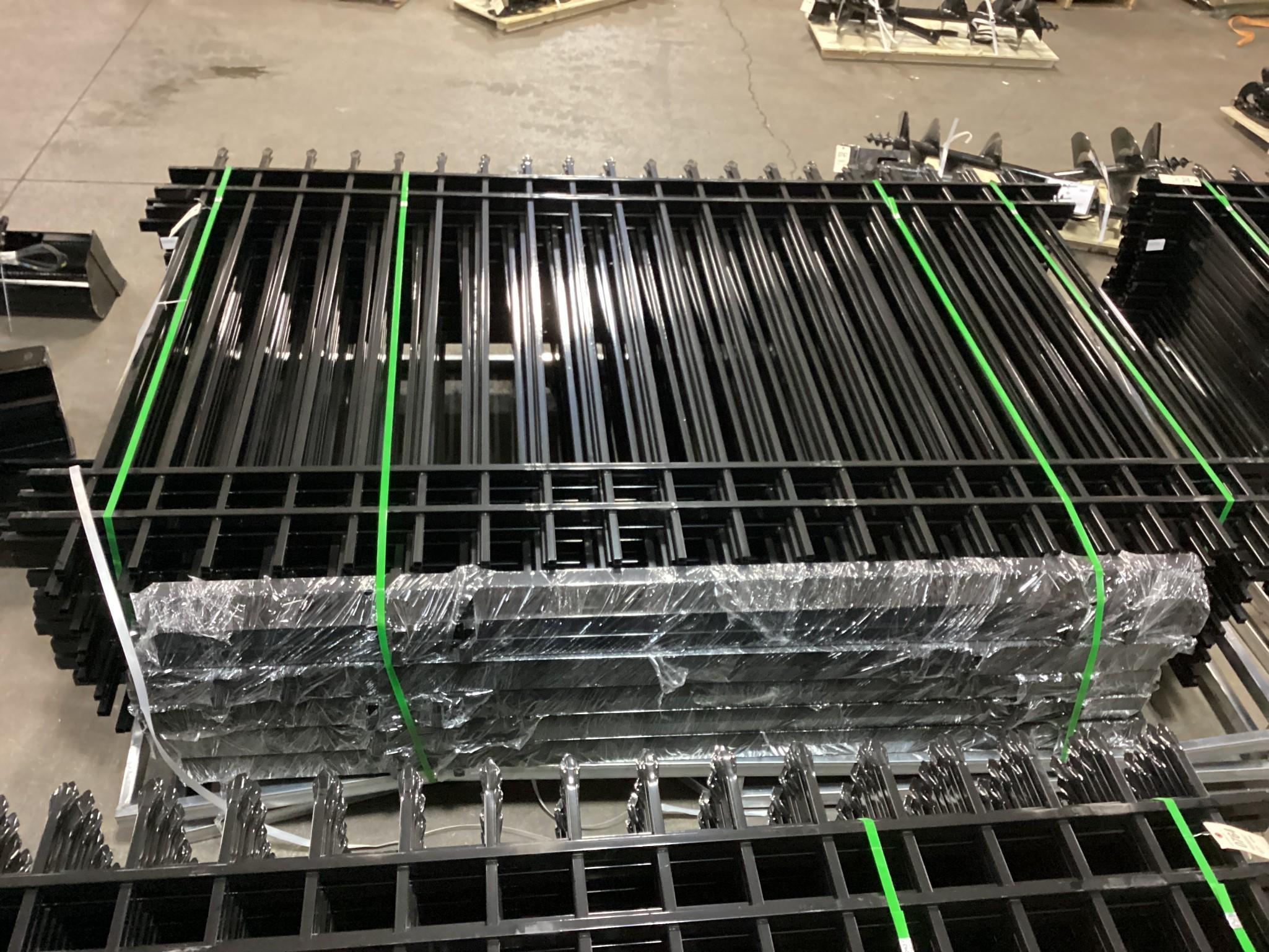 New Unused Fens Model Fens20 Galvanized Steel Fence, 20 Sections 10 Ft Long x 7 Ft High