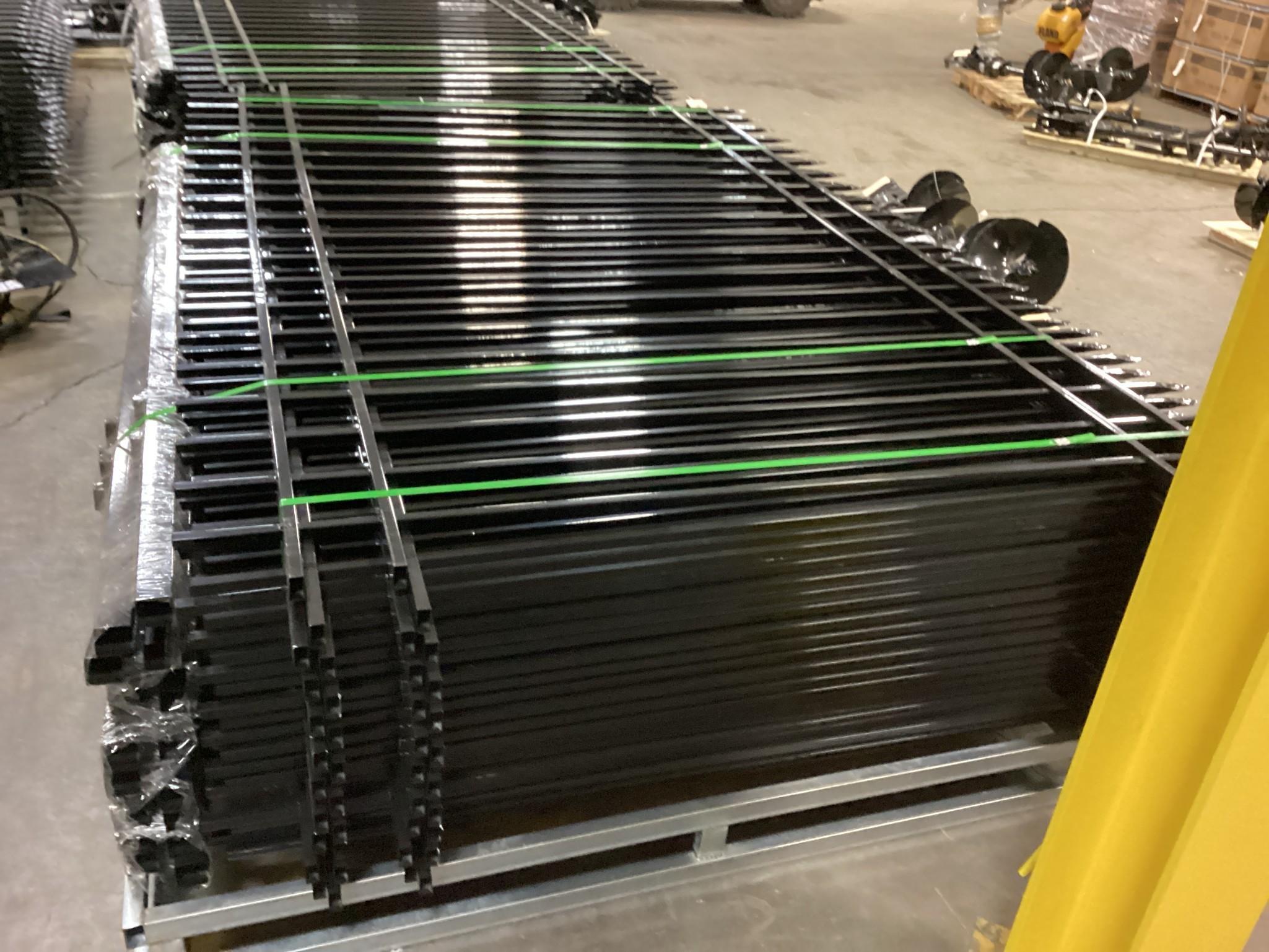 New Unused Fens Model Fens20 Galvanized Steel Fence, 20 Sections 10 Ft Long x 7 Ft High