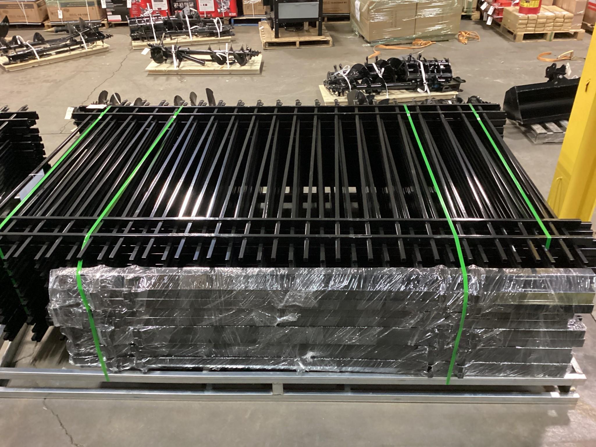 New Unused Fens Model Fens20 Galvanized Steel Fence, 20 Sections 10 Ft Long x 7 Ft High