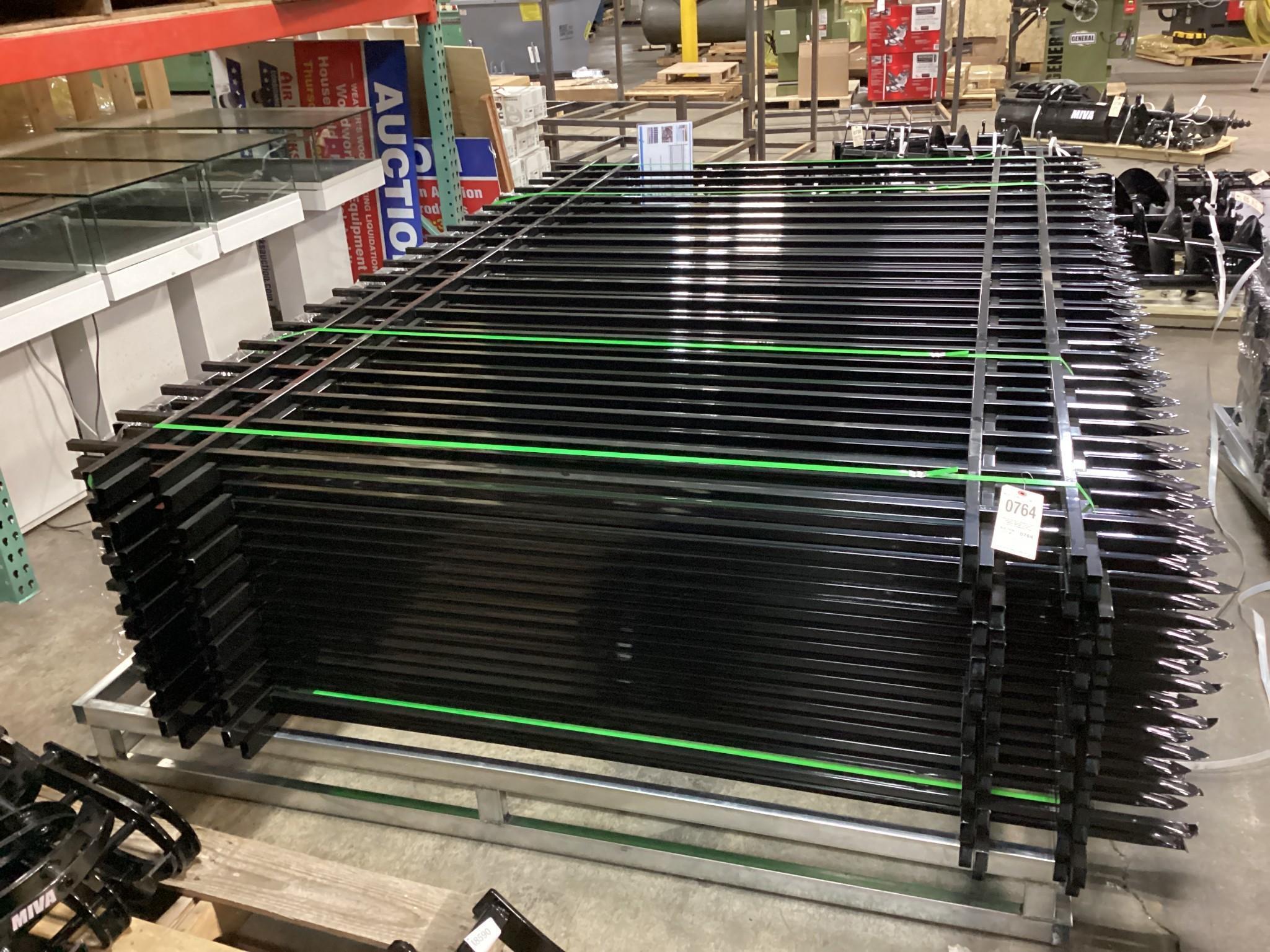 New Unused Fens Model Fens20 Galvanized Steel Fence, 20 Sections 10 Ft Long x 7 Ft High