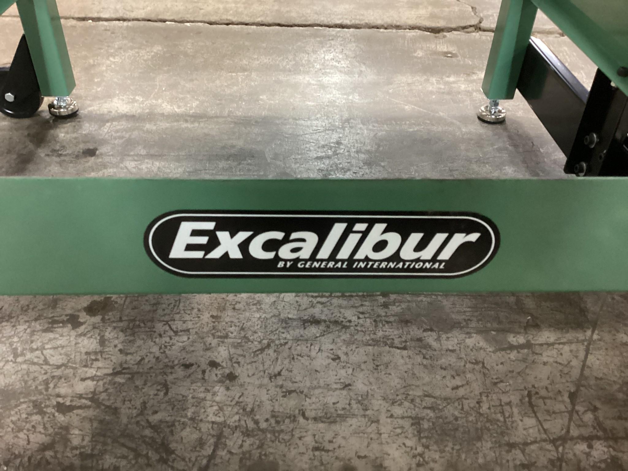 New Unused Excalibur Floor Model Router Table with Heavy-Duty Cast-Iron Top, Router Lift and Fence