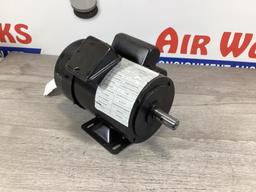 New Unused TEFC AC Induction Electric Motor, 1 Hp 230 Volt 1 Phase, 3450 rpm