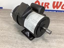 New Unused TEFC AC Induction Electric Motor, 1 Hp 230 Volt 1 Phase, 3450 rpm