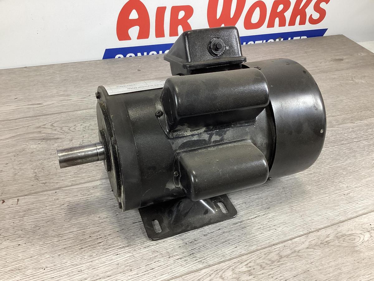 New Unused TEFC AC Induction Electric Motor, 1 Hp 230 Volt 1 Phase, 3450 rpm