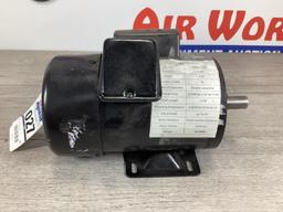 New Unused TEFC AC Induction Electric Motor, 1 Hp 230 Volt 1 Phase, 3450 rpm
