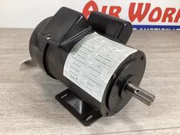 New Unused TEFC AC Induction Electric Motor, 1 Hp 230 Volt 1 Phase, 3450 rpm