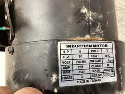 5 Hp 220/440 Volt 3 Phase Induction Electric Motor, 3450 rpm