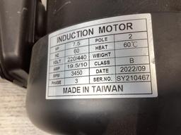 7.5 Hp 220/440 Volt 3 Phase Induction Electric Motor,3450 rpm