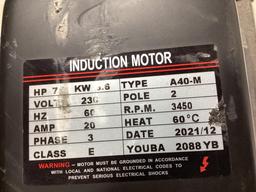 7 Hp 230 Volt 3 Phase Induction Electric Motor, 3450 rpm