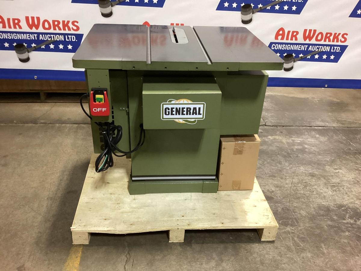 New Unused General Model 850 MI 10" Left Tilting Arbor Saw