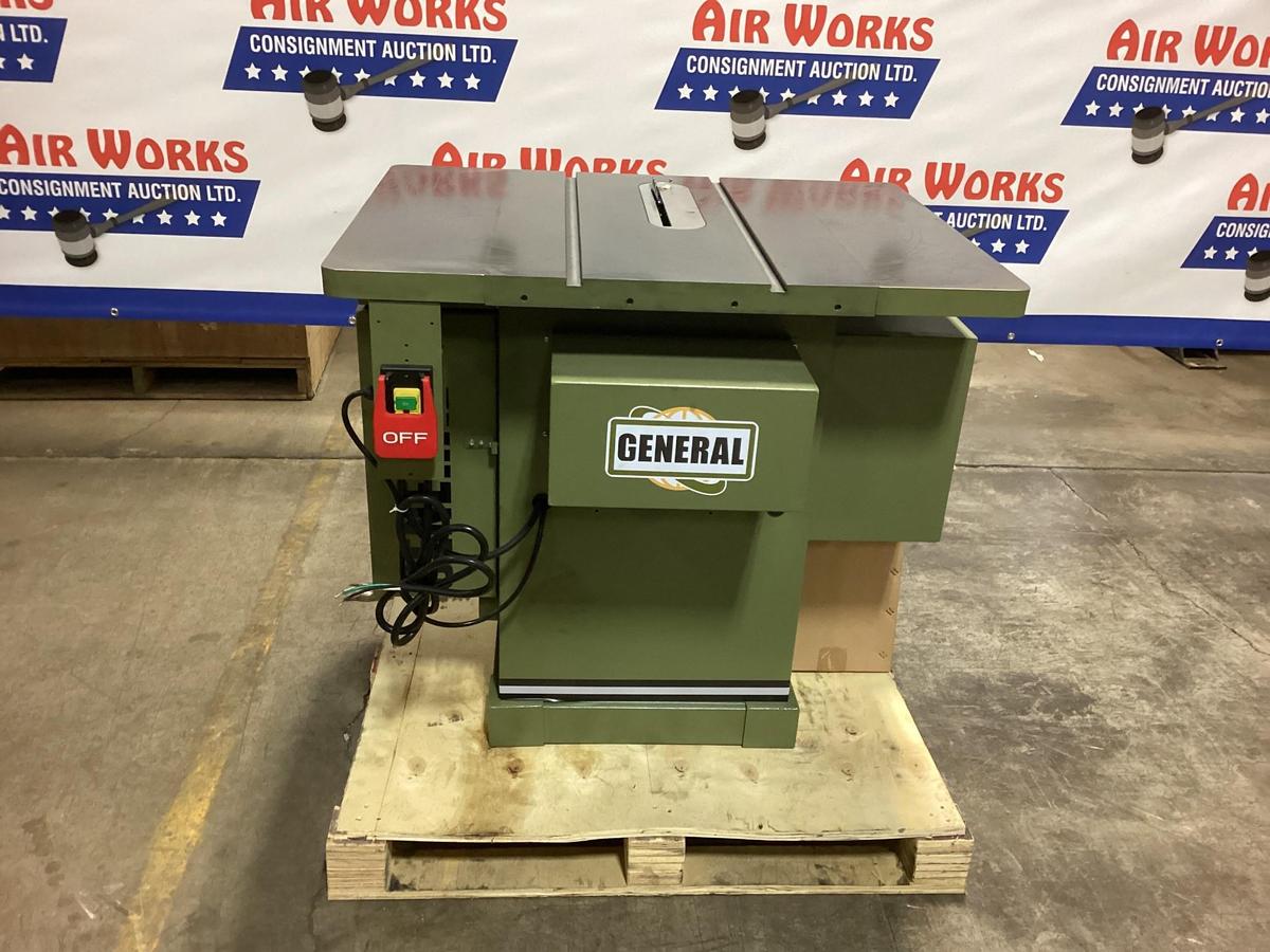 New Unused General Model 850 MI 10" Left Tilting Arbor Saw