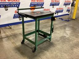 New Unused Excalibur Floor Model Router Table with Heavy-Duty Cast-Iron Top, Router Lift and Fence