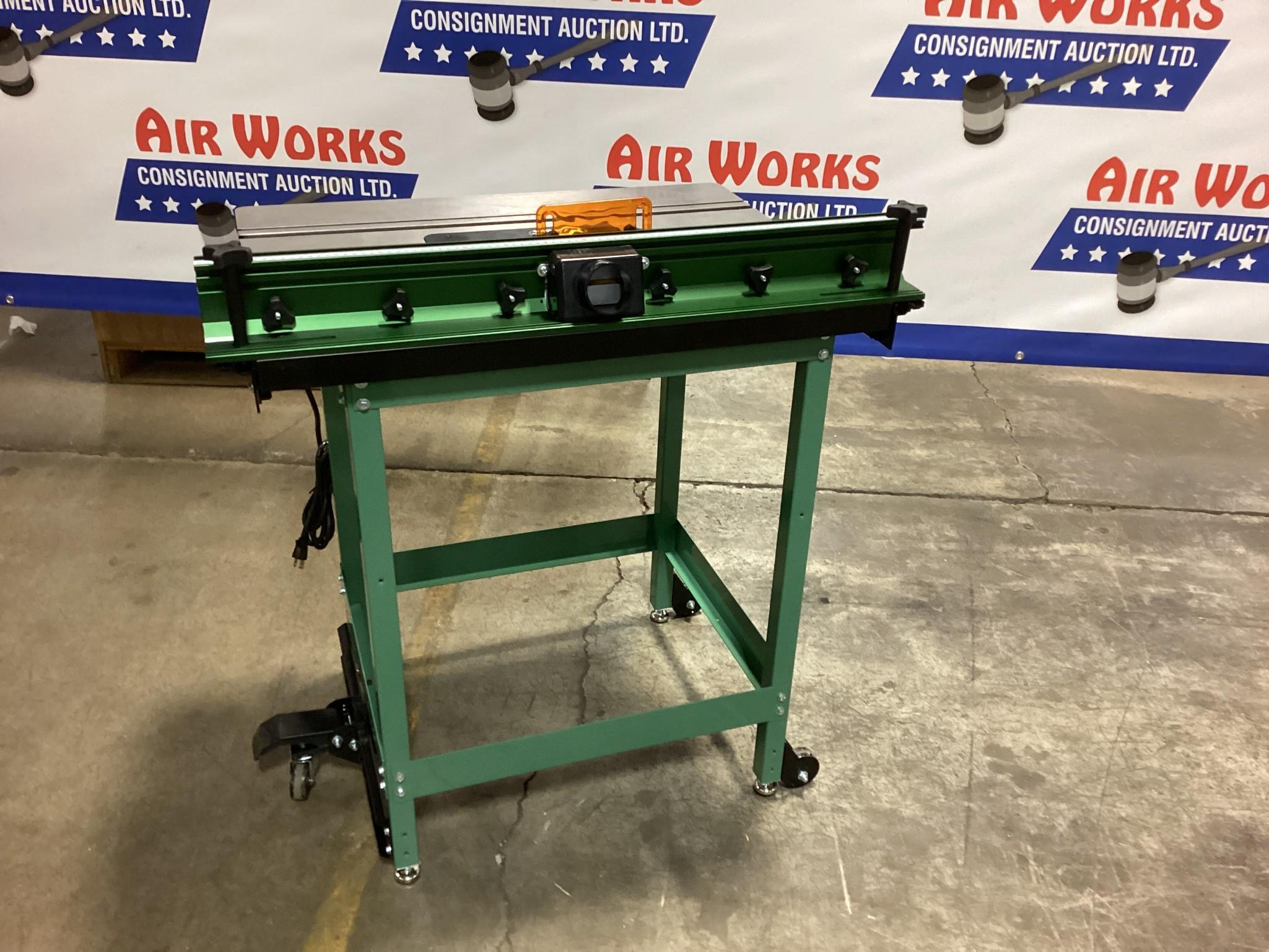 New Unused Excalibur Floor Model Router Table with Heavy-Duty Cast-Iron Top, Router Lift and Fence