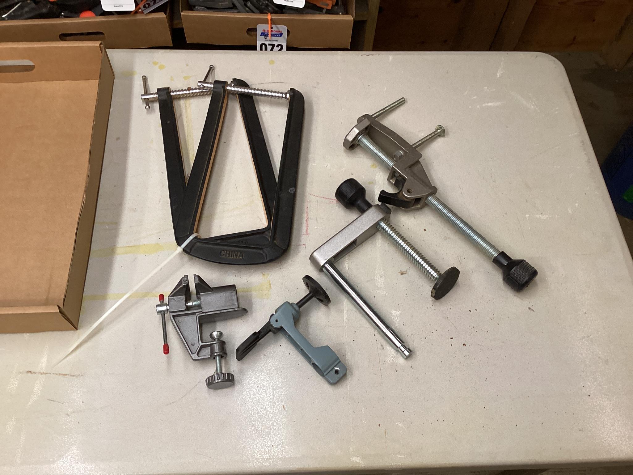Box Lot of Clamps