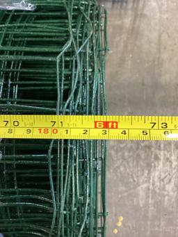 Qty. 4 New Unused Rubber Coated Wire Fence, 6' High, 4 Roll
