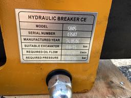 New Unused Miva Model SB05 Hydraulic Breaker Excavator Attachment For 8 To 15 Ton Excavators