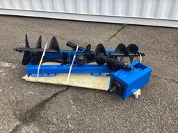 New Unused GIYI Hydraulic Auger Skid Loader Attachment with 3 Auger Bits