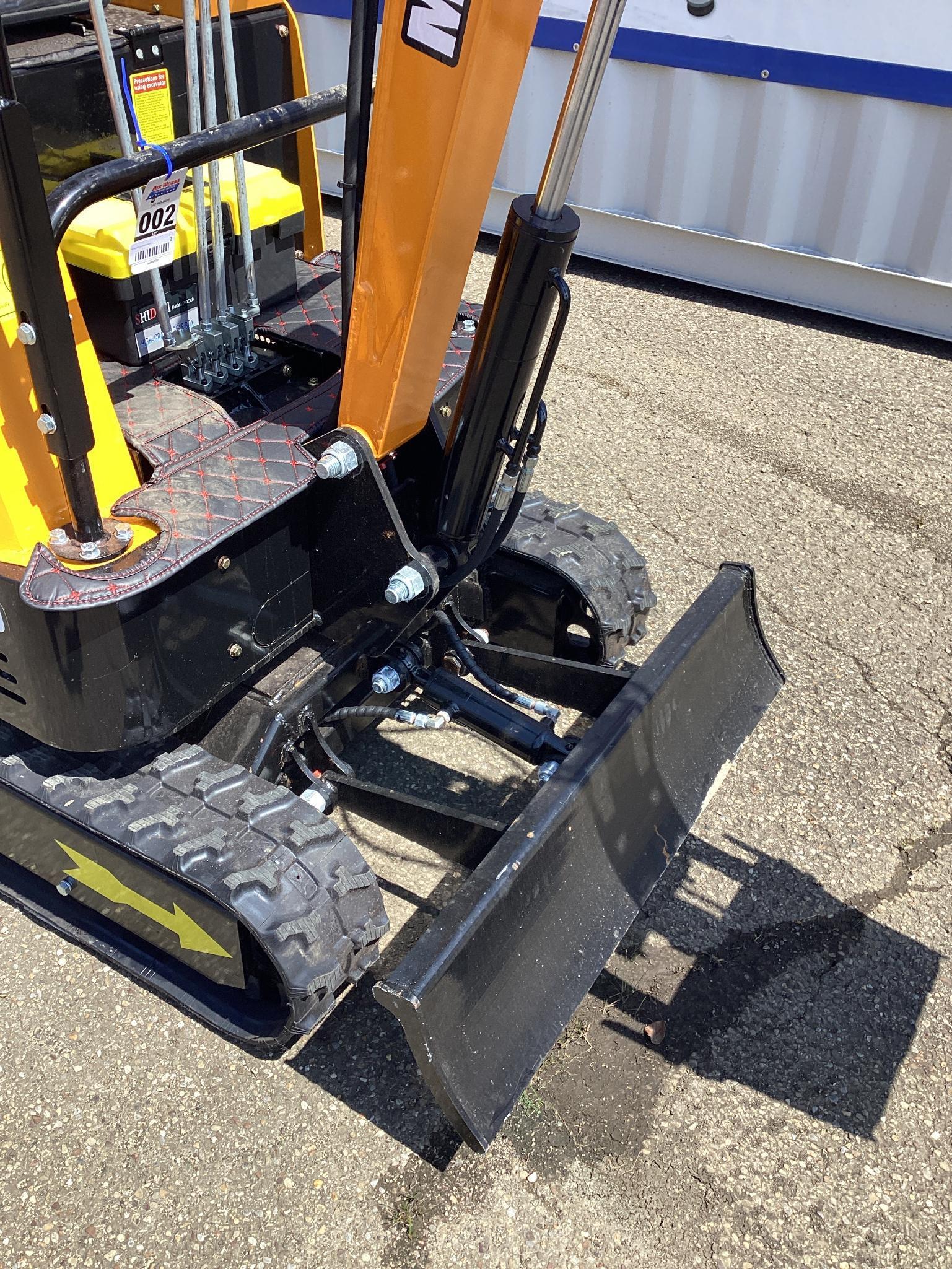 New Unused MIVA Model VA15 Mini Excavator, 16" Digging Bucket, Aux. Hydraulics, Dozer Blade,