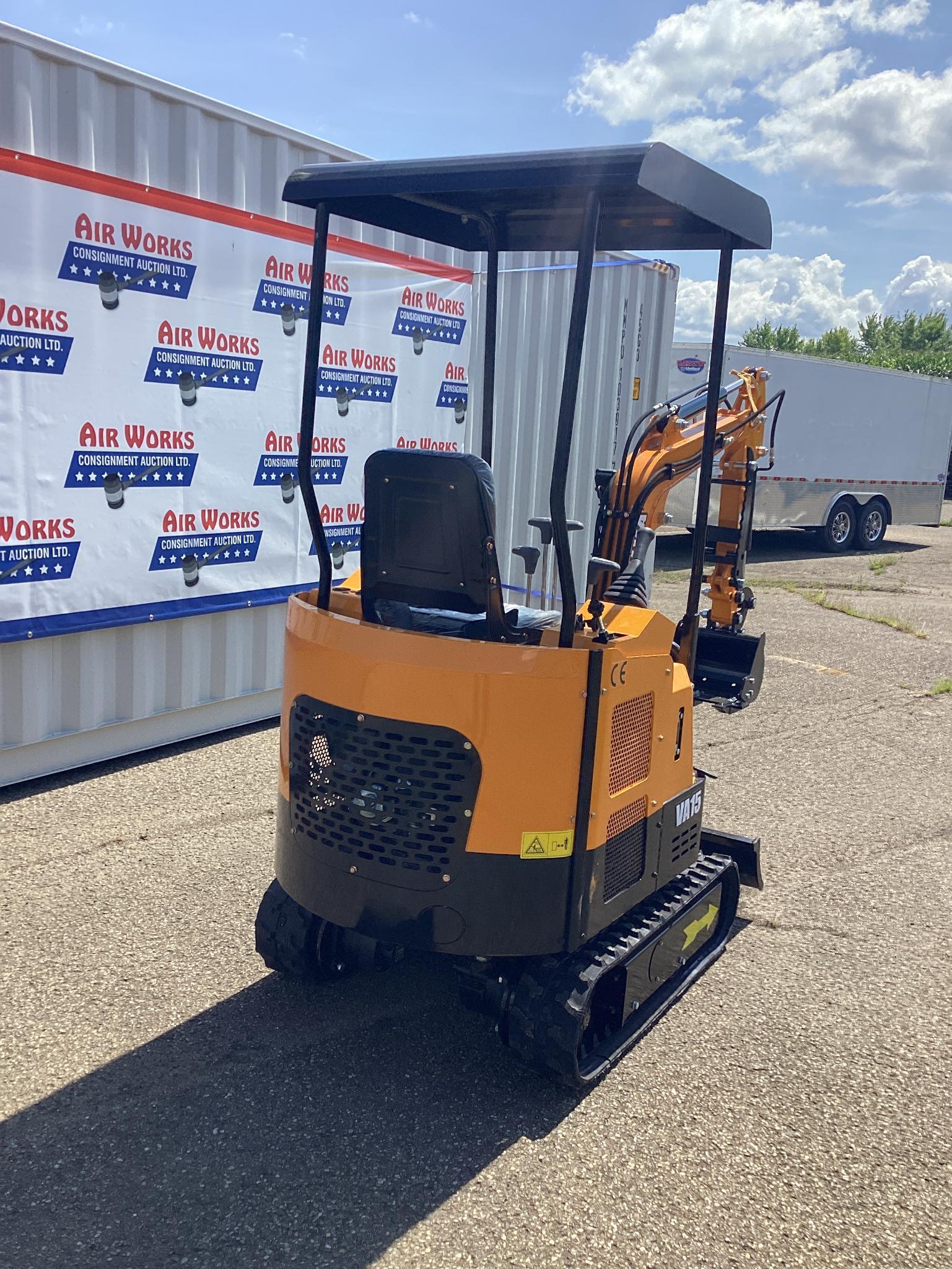 New Unused MIVA Model VA15 Mini Excavator, 16" Digging Bucket, Aux. Hydraulics, Dozer Blade,
