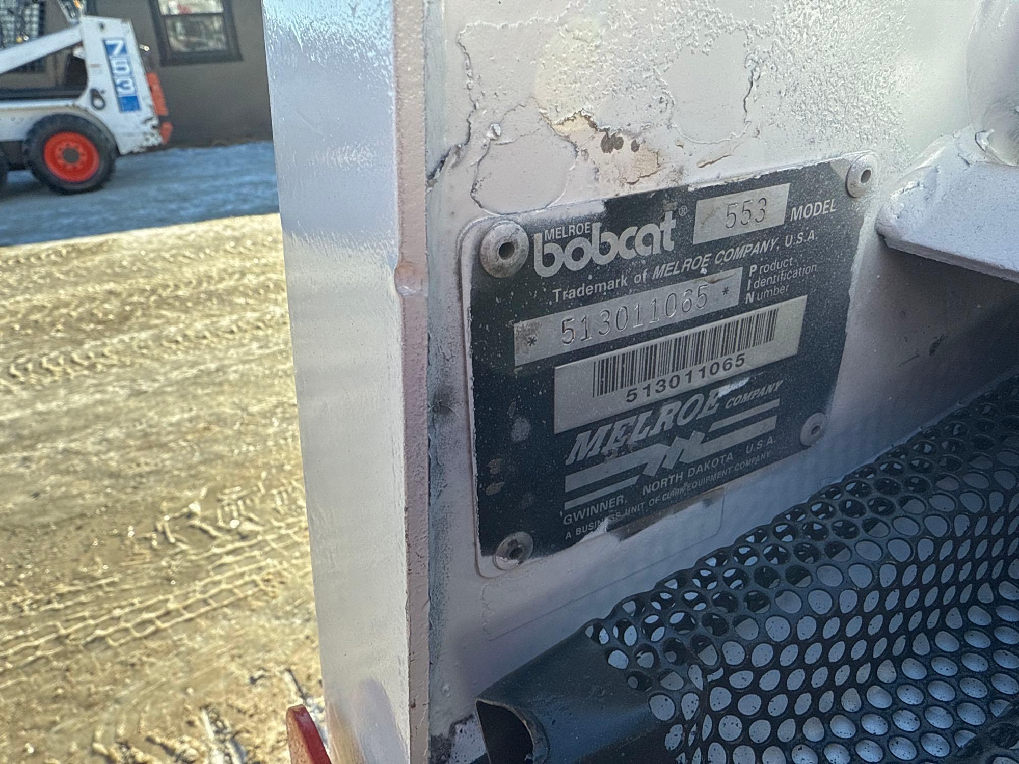 (Inv.51088) Bobcat 553 Rubber Tire Skid Loader, 3000 Hours, Diesel Engine, Runs and Operates