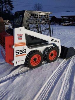 (Inv.51088) Bobcat 553 Rubber Tire Skid Loader, 3000 Hours, Diesel Engine, Runs and Operates
