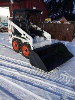 (Inv.51088) Bobcat 553 Rubber Tire Skid Loader, 3000 Hours, Diesel Engine, Runs and Operates