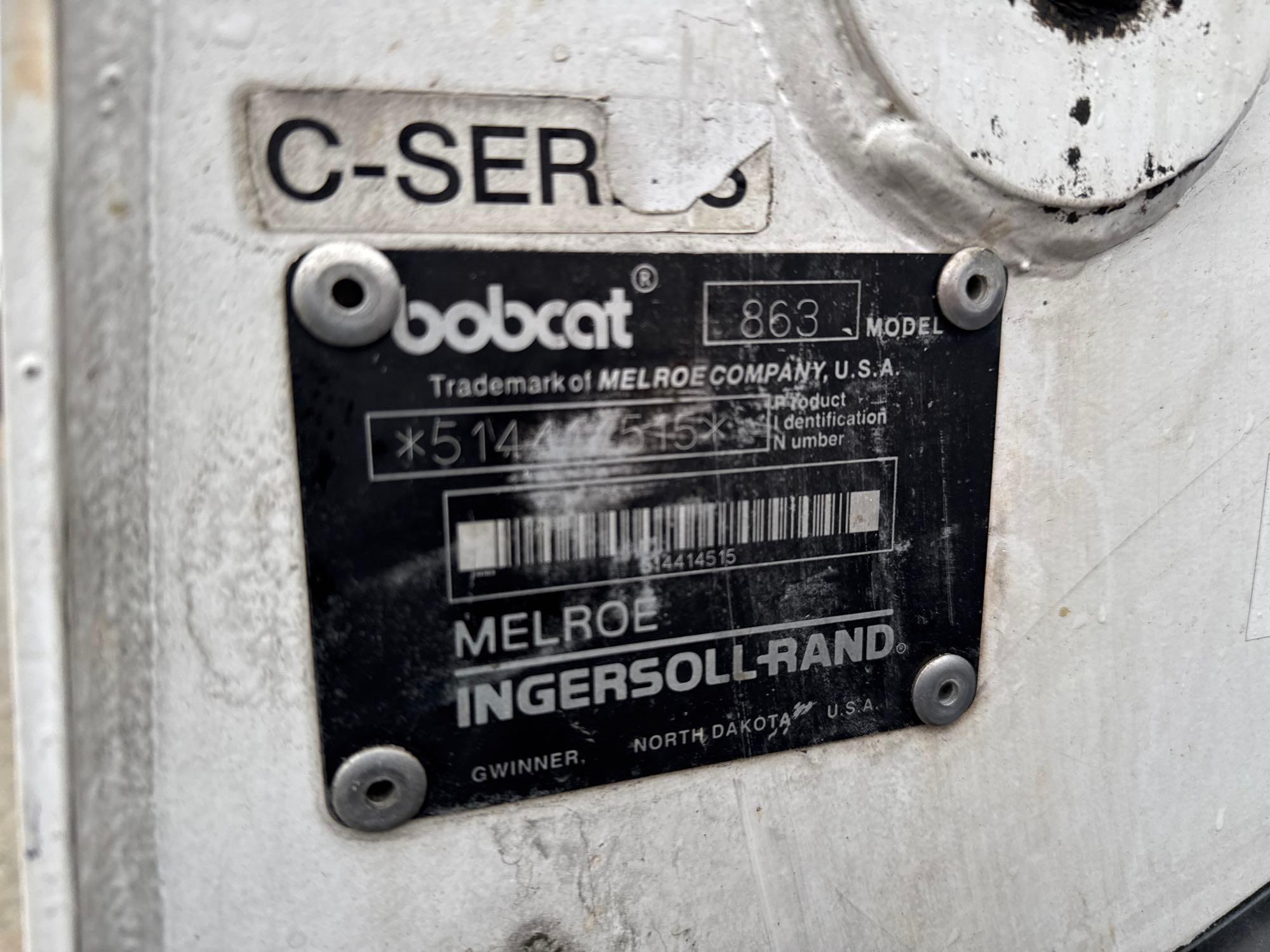 Bobcat 863H Skid Steer 2099hrs SN#514445515 Runs/Works Good!