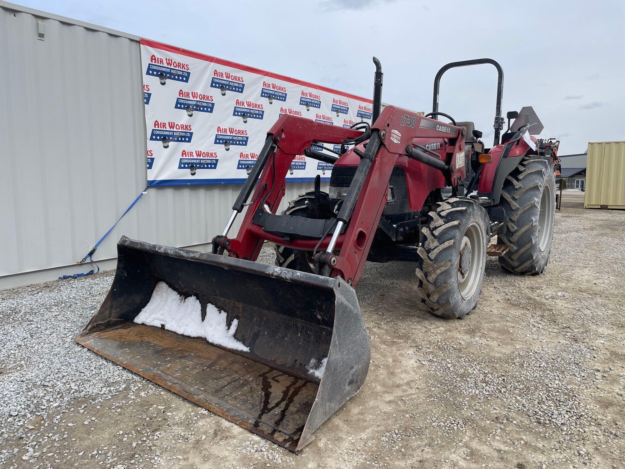 2010 CaseFarmall Tractor w/ L730 bucket loader, 5509 hrs.