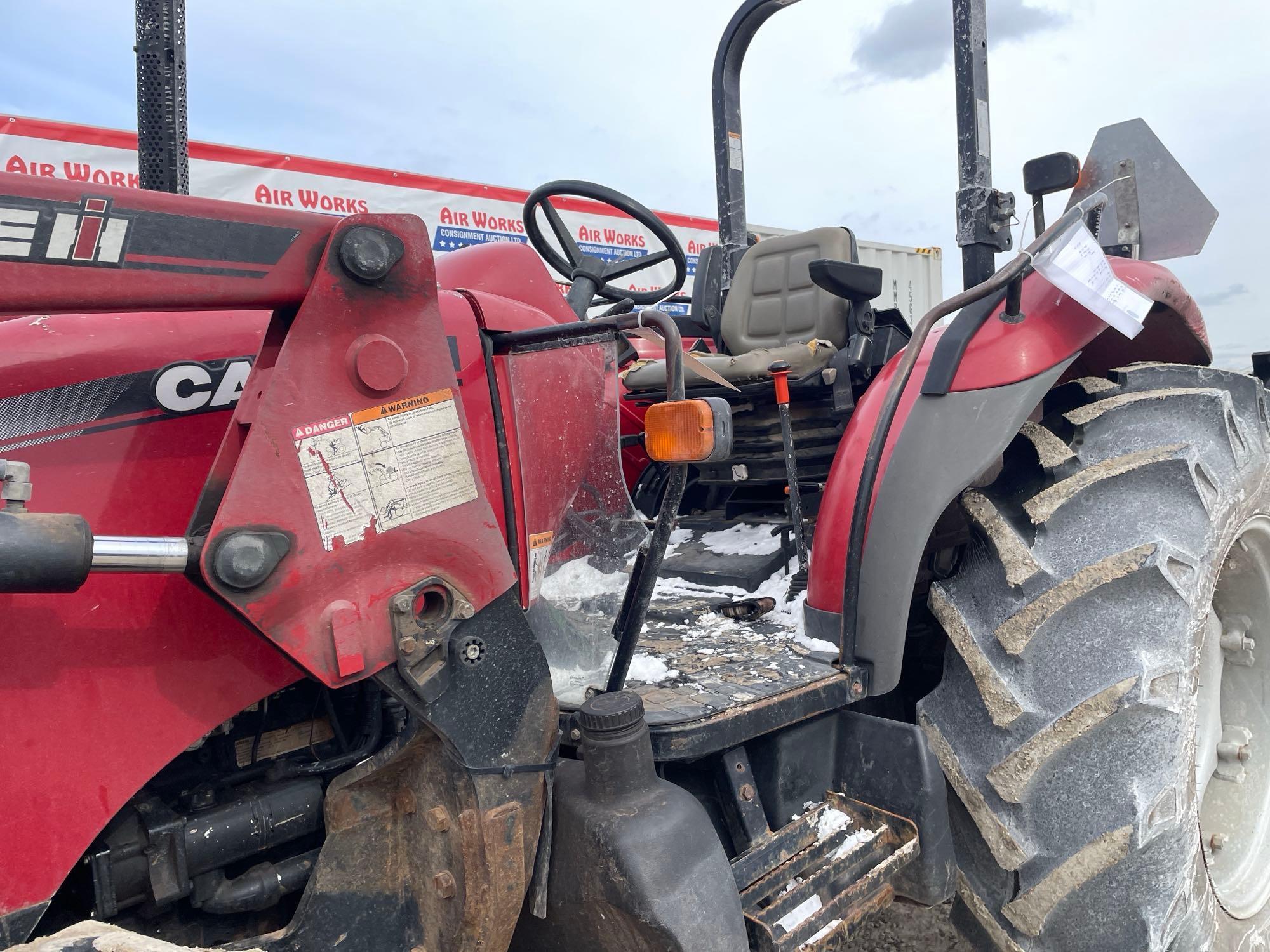 2010 CaseFarmall Tractor w/ L730 bucket loader, 5509 hrs.
